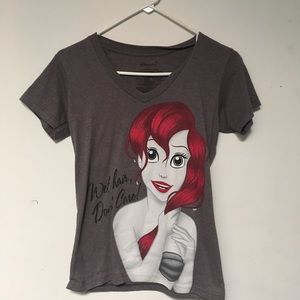 Little mermaid “wet hair don’t care” v neck